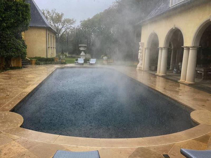 large heated pool